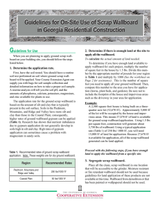 G Guidelines for On-Site Use of Scrap Wallboard in Georgia Residential Construction