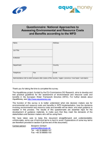 Questionnaire: National Approaches to Assessing Environmental and Resource Costs