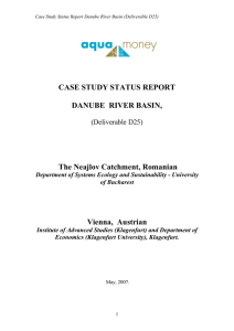 CASE STUDY STATUS REPORT  DANUBE  RIVER BASIN, The Neajlov Catchment, Romanian