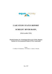CASE STUDY STATUS REPORT  SCHELDT  RIVER BASIN, (Deliverable D26)