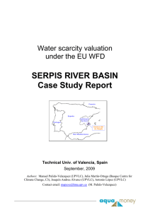 SERPIS RIVER BASIN Case Study Report Water scarcity valuation