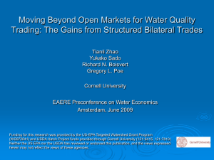 Moving Beyond Open Markets for Water Quality