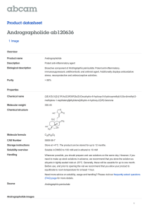 Andrographolide ab120636 Product datasheet 1 Image Overview