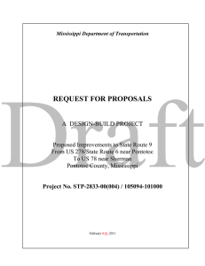 Draft  REQUEST FOR PROPOSALS