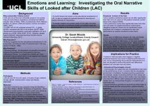 Emotions and Learning:  Investigating the Oral Narrative
