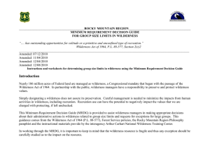 ROCKY MOUNTAIN REGION MINIMUM REQUIREMENT DECISION GUIDE
