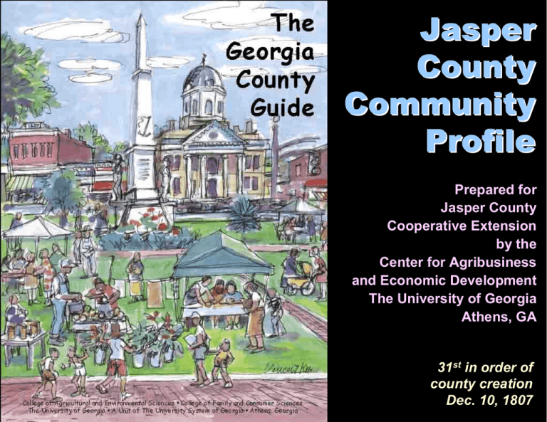 Jasper County Community Profile Jasper County Community Profile