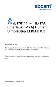 ab176111  –    IL-17A (Interleukin-17A) Human SimpleStep ELISA® Kit