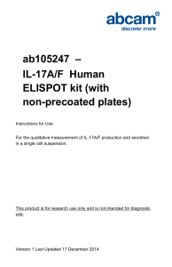 ab105247  – IL-17A/F  Human ELISPOT kit (with non-precoated plates)