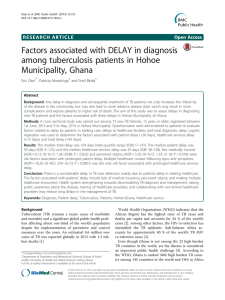 Factors associated with DELAY in diagnosis among tuberculosis patients in Hohoe