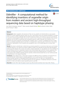 Odintifier - A computational method for identifying insertions of organellar origin