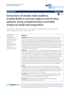 Extractions of steady‑state auditory evoked fields in normal subjects and tinnitus patients using complementary ensemble