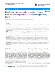 Usual source of care and the quality of primary China