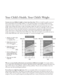 Your Child’s Health, Your Child’s Weight
