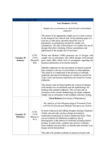 The choice of an appropriate sample size is a main... in the design of any clinical trial. In the planning... Spring term seminars 2011