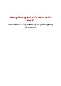 Strengthening Britain’s Voice in the World