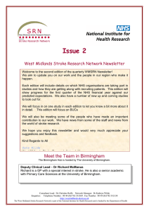 Issue 2 West Midlands Stroke Research Network Newsletter