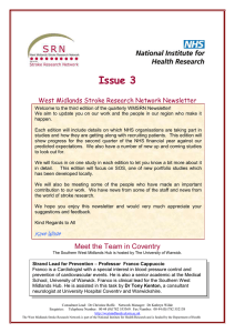 Issue 3  West Midlands Stroke Research Network Newsletter