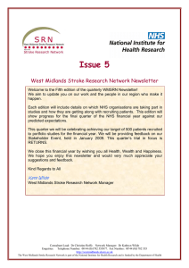 Issue 5  West Midlands Stroke Research Network Newsletter