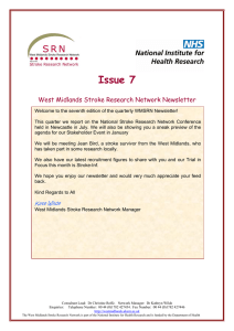 Issue 7  West Midlands Stroke Research Network Newsletter