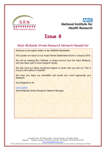 Issue 8  West Midlands Stroke Research Network Newsletter