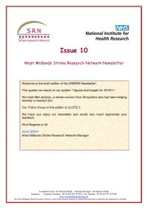 Issue 10  West Midlands Stroke Research Network Newsletter