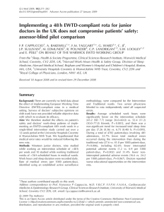 Implementing a 48 h EWTD-compliant rota for junior