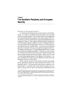 The Southern Periphery and European Security The End of Marginalization?