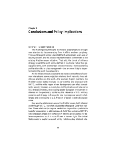 Conclusions and Policy Implications Overall Observations