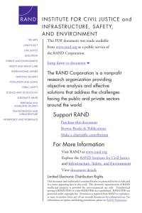 6 INSTITUTE FOR CIVIL JUSTICE and INFRASTRUCTURE, SAFETY, AND ENVIRONMENT