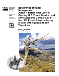 Beginnings of Range Management: Albert F. Potter, First Chief of