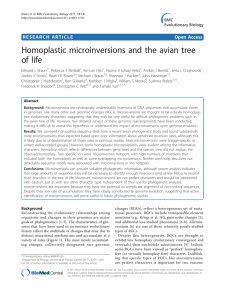Homoplastic microinversions and the avian tree of life Open Access