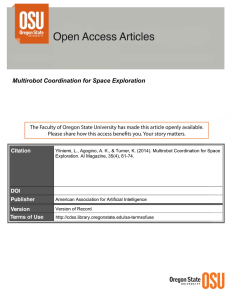 Multirobot Coordination for Space Exploration