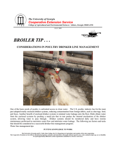BROILER TIP . . . Cooperative Extension Service The University of Georgia