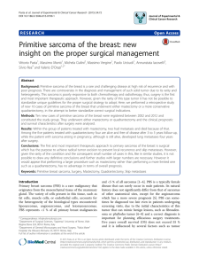 Primitive sarcoma of the breast: new Open Access