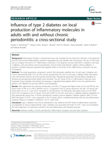 Influence of type 2 diabetes on local