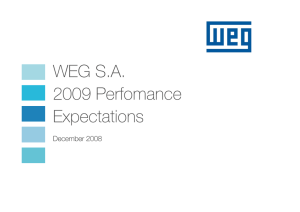 WEG S.A. 2009 Perfomance  Expectations