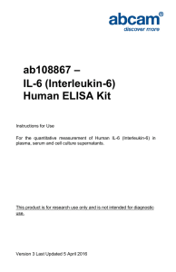ab108867 – IL-6 (Interleukin-6) Human ELISA Kit