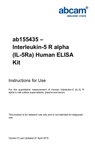 ab155435 – Interleukin-5 R alpha (IL-5Ra) Human ELISA Kit