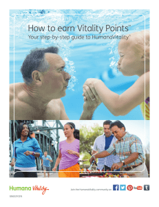 How to earn Vitality Points Your step-by-step guide to HumanaVitality ™