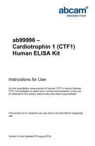 ab99996 – Cardiotrophin 1 (CTF1) Human ELISA Kit Instructions for Use