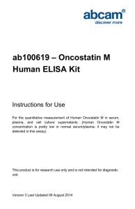 ab100619 – Oncostatin M Human ELISA Kit Instructions for Use