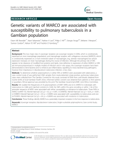 Genetic variants of MARCO are associated with Gambian population