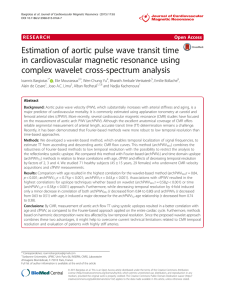 Estimation of aortic pulse wave transit time complex wavelet cross-spectrum analysis