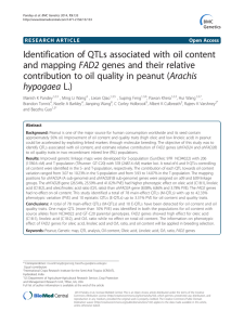 Identification of QTLs associated with oil content