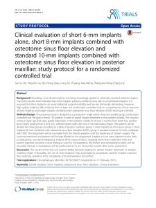 Clinical evaluation of short 6-mm implants osteotome sinus floor elevation and