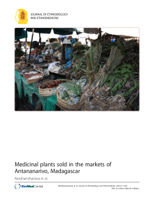 Medicinal plants sold in the markets of Antananarivo, Madagascar Randriamiharisoa et al.