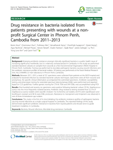 Drug resistance in bacteria isolated from