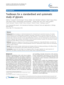 Toolboxes for a standardised and systematic study of glycans Open Access