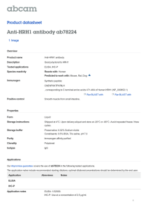 Anti-HRH1 antibody ab78224 Product datasheet 1 Image